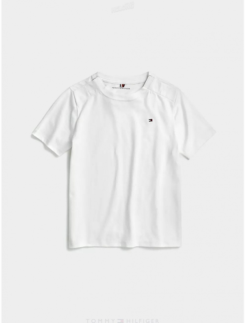 Tommy Hilfiger Classic T-Shirt Tops Optic White | 9761-UCNTP