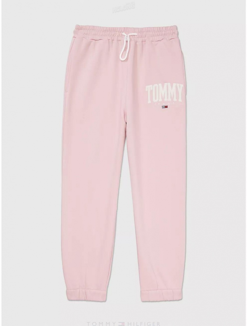 Tommy Hilfiger Collegiate Sweatpant Bottoms Broadway Pink | 6029-GWDRH