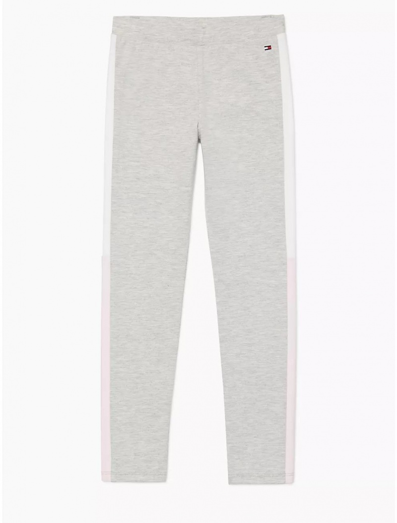 Tommy Hilfiger Colorblock Legging Bottoms Light Grey Heather | 6120-DXKNO