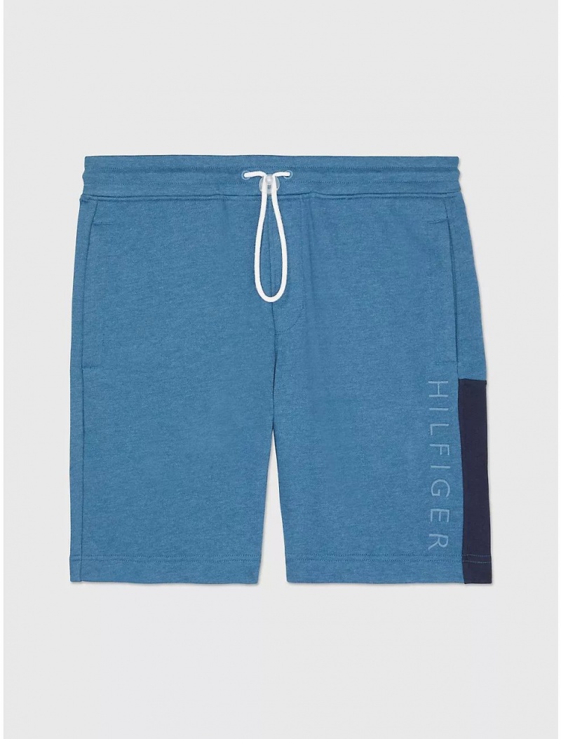 Tommy Hilfiger Colorblock Sweatshort Bottoms Med Blue Heather | 1598-YORVG