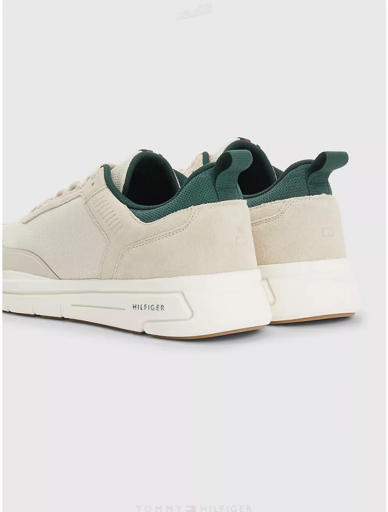 Tommy Hilfiger Comfort Suede Sneaker Shoes Classic Beige | 9578-DABTE