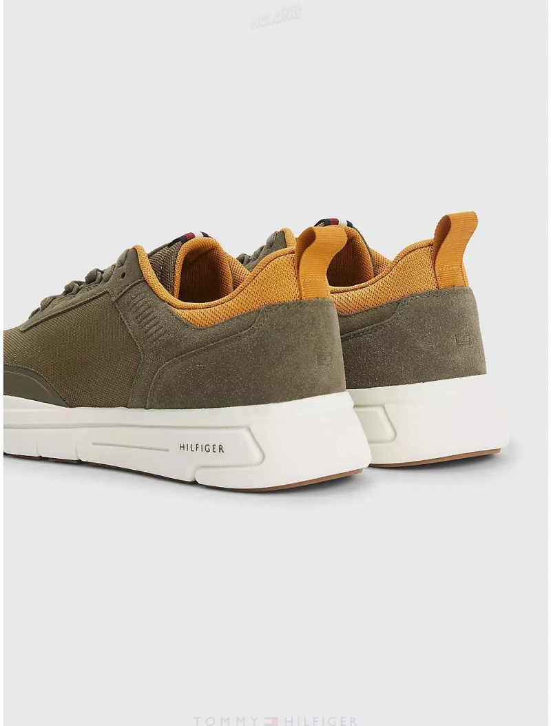 Tommy Hilfiger Comfort Suede Sneaker Shoes Army Green | 2850-GAZEJ