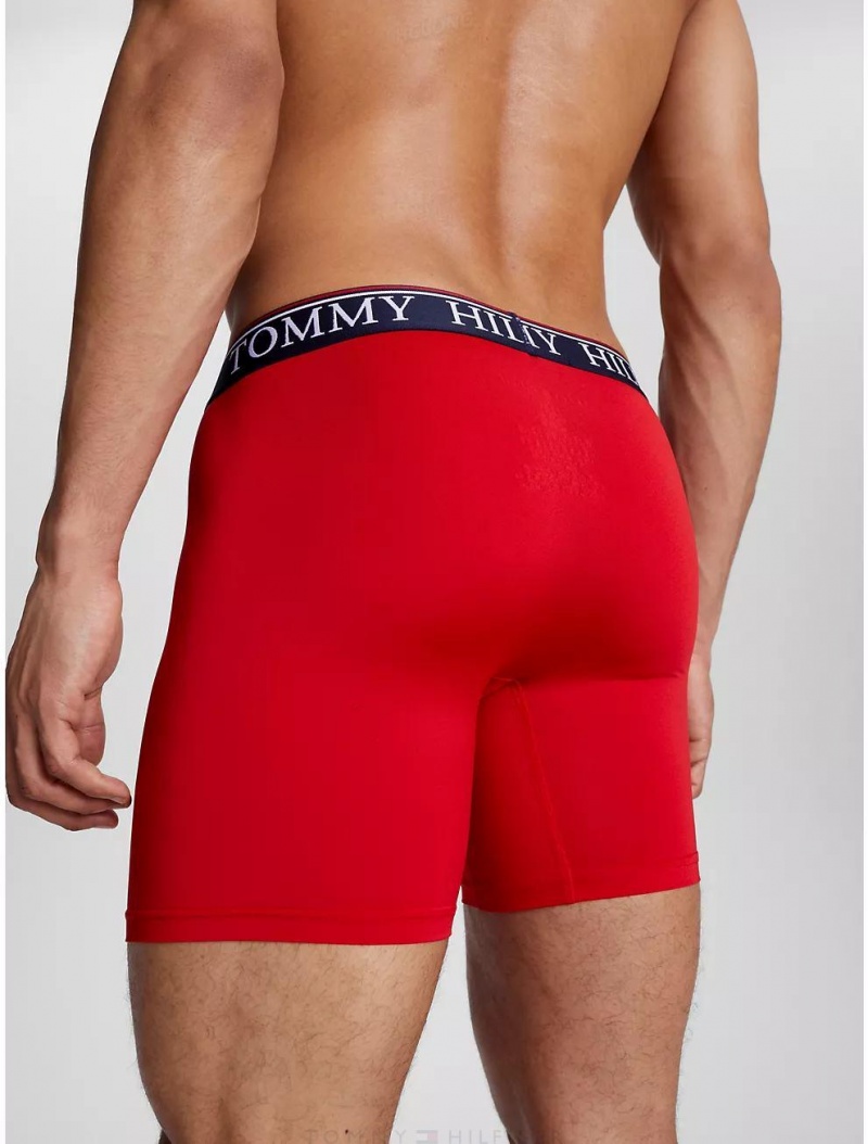 Tommy Hilfiger Cool Microfiber Boxer Brief 3-Pack Underwear Mahogany | 1290-UWRFJ