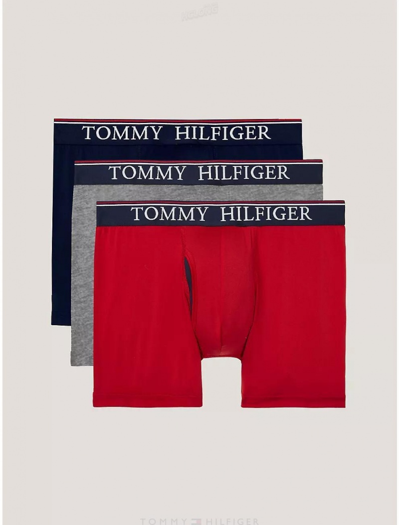 Tommy Hilfiger Cool Microfiber Trunk 3-Pack Underwear Mahogany | 6037-GCJEW