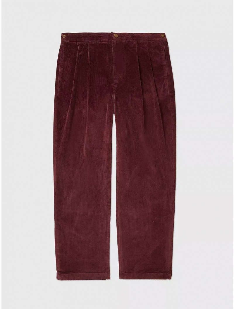 Tommy Hilfiger Corduroy Chino Bottoms Dark Cabernet | 3512-GYIXE