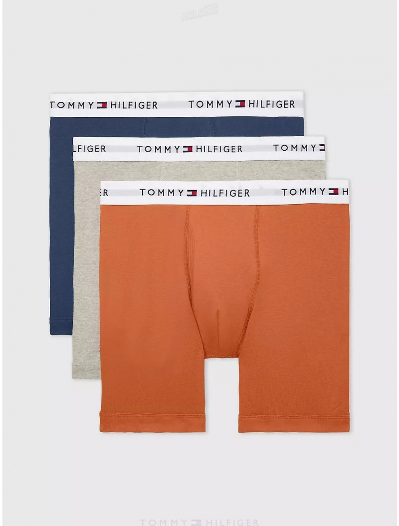 Tommy Hilfiger Cotton Classics Boxer Brief 3-Pack Underwear Yam | 9843-ZQYWI