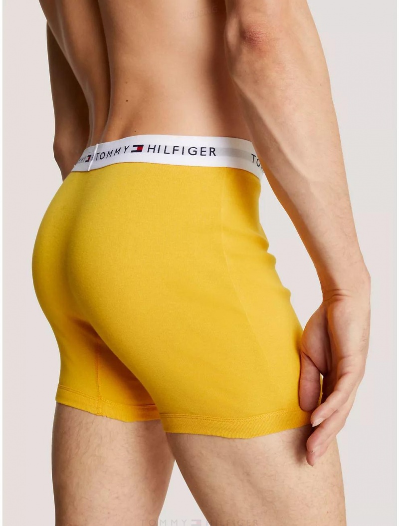 Tommy Hilfiger Cotton Classics Boxer Brief 3-Pack Underwear Honey | 2357-IYFZD