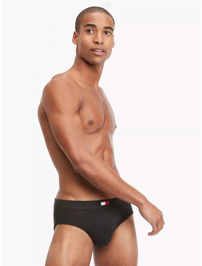 Tommy Hilfiger Cotton Classics Brief 4-Pack Underwear Black | 1387-UKGSM