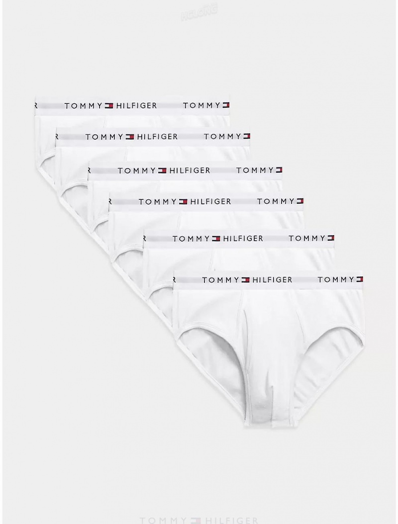 Tommy Hilfiger Cotton Classics Brief 6-Pack Underwear White | 1475-VTGLK