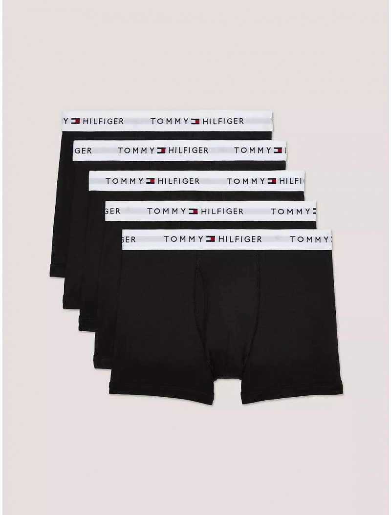 Tommy Hilfiger Cotton Classics Trunk 5-Pack Underwear Black | 5498-AZQYB