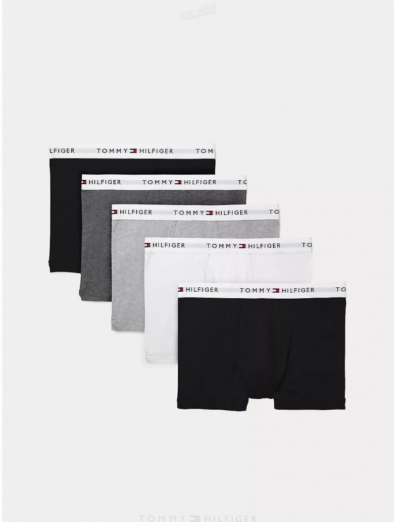 Tommy Hilfiger Cotton Classics Trunk 5-Pack Underwear Black Pepper | 5941-MUKBS