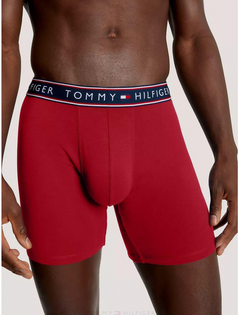 Tommy Hilfiger Cotton Stretch Boxer Brief 3-Pack Underwear Sea | 8641-DYMKL