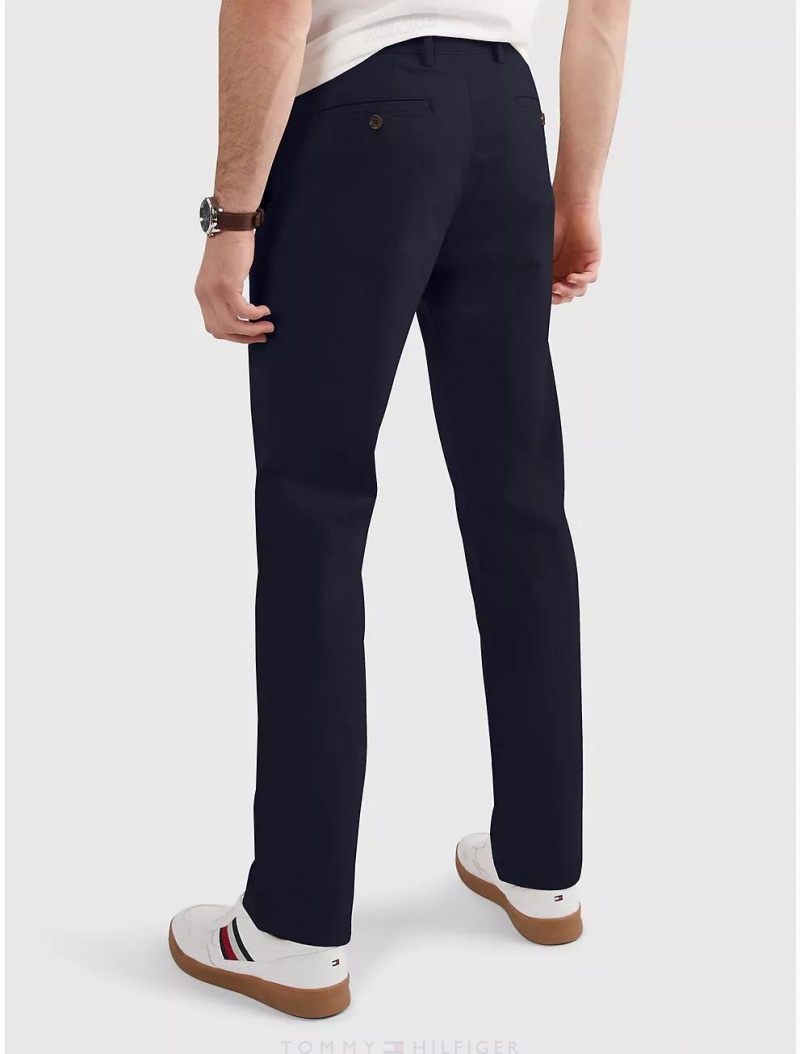 Tommy Hilfiger Custom Fit THFlex Comfort Stretch Chino Pants Sky Captain | 8176-KIGPT