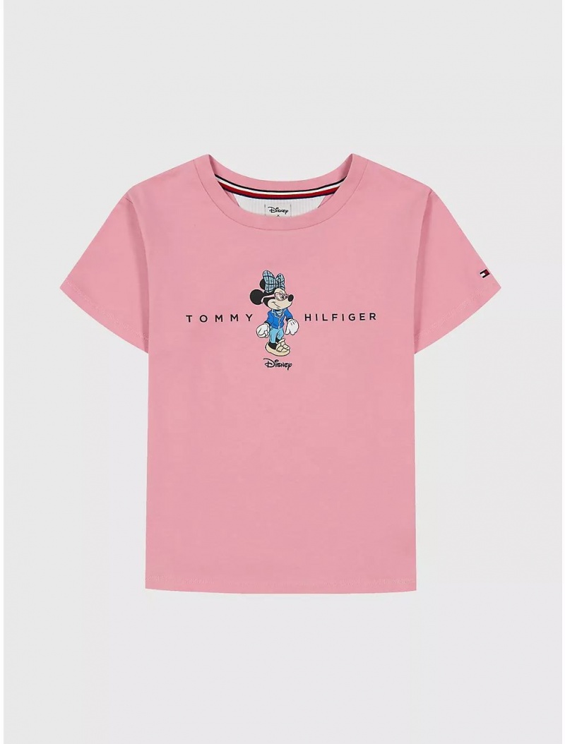 Tommy Hilfiger DISNEYxTOMMY Big Kids\' Minnie T-Shirt DISNEYxTOMMY Pale Primrose | 5783-QATIW