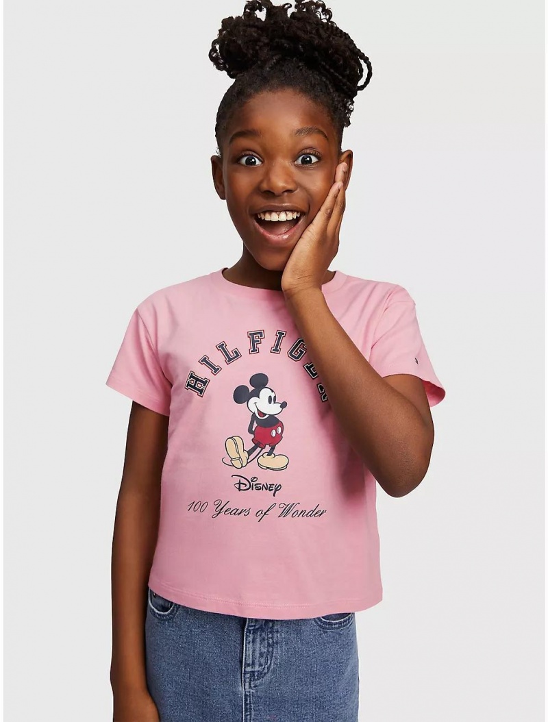 Tommy Hilfiger DISNEYxTOMMY Big Kids' Wonder T-Shirt DISNEYxTOMMY Pale Primrose | 4238-CZIYH