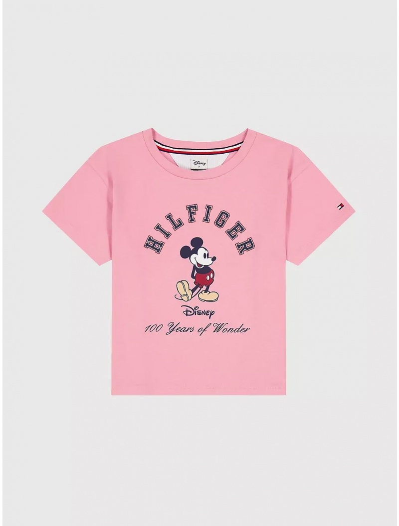 Tommy Hilfiger DISNEYxTOMMY Big Kids\' Wonder T-Shirt DISNEYxTOMMY Pale Primrose | 4238-CZIYH