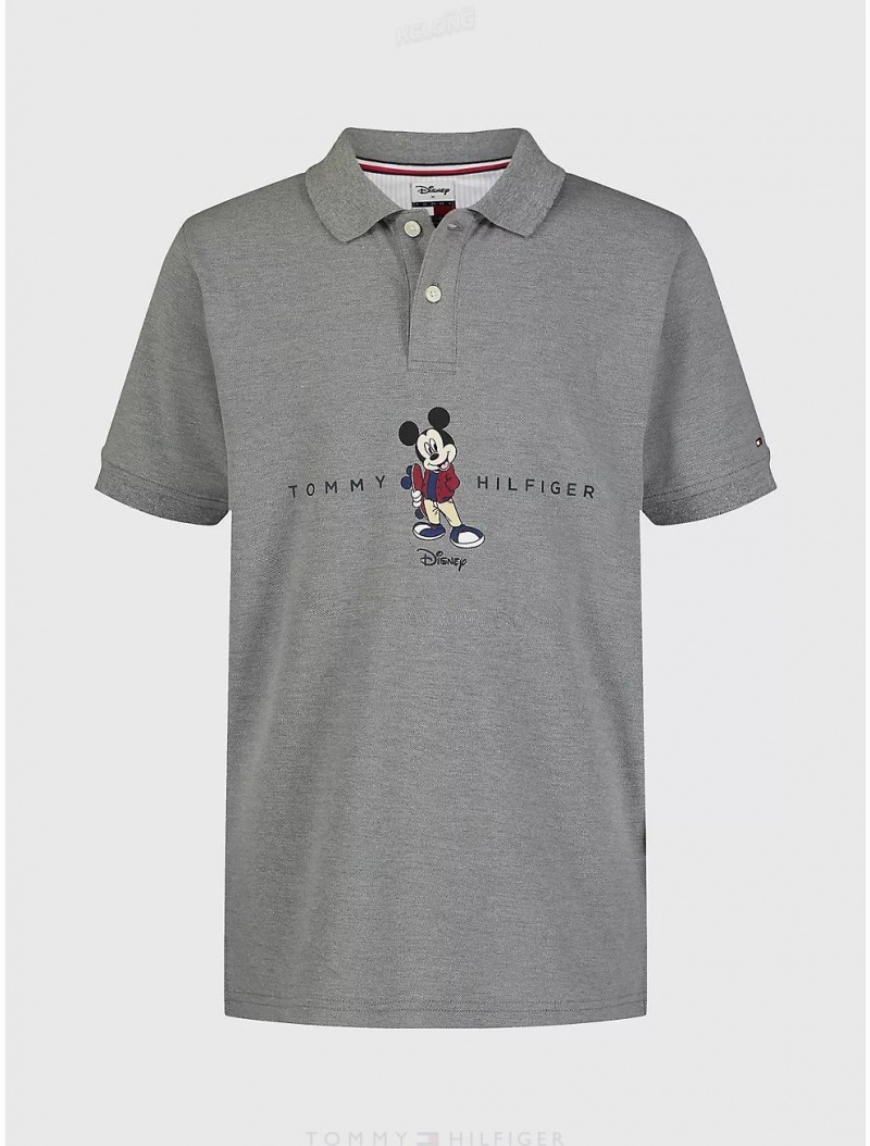 Tommy Hilfiger DISNEYxTOMMY Little Kids' Polo Polos Grey Heather | 0135-VNKDU