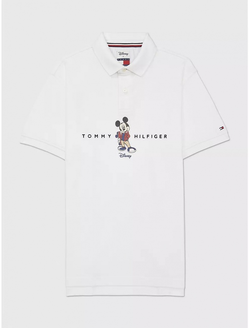 Tommy Hilfiger DISNEYxTOMMY Mickey Polo Tops Optic White TH | 1026-SBHKR