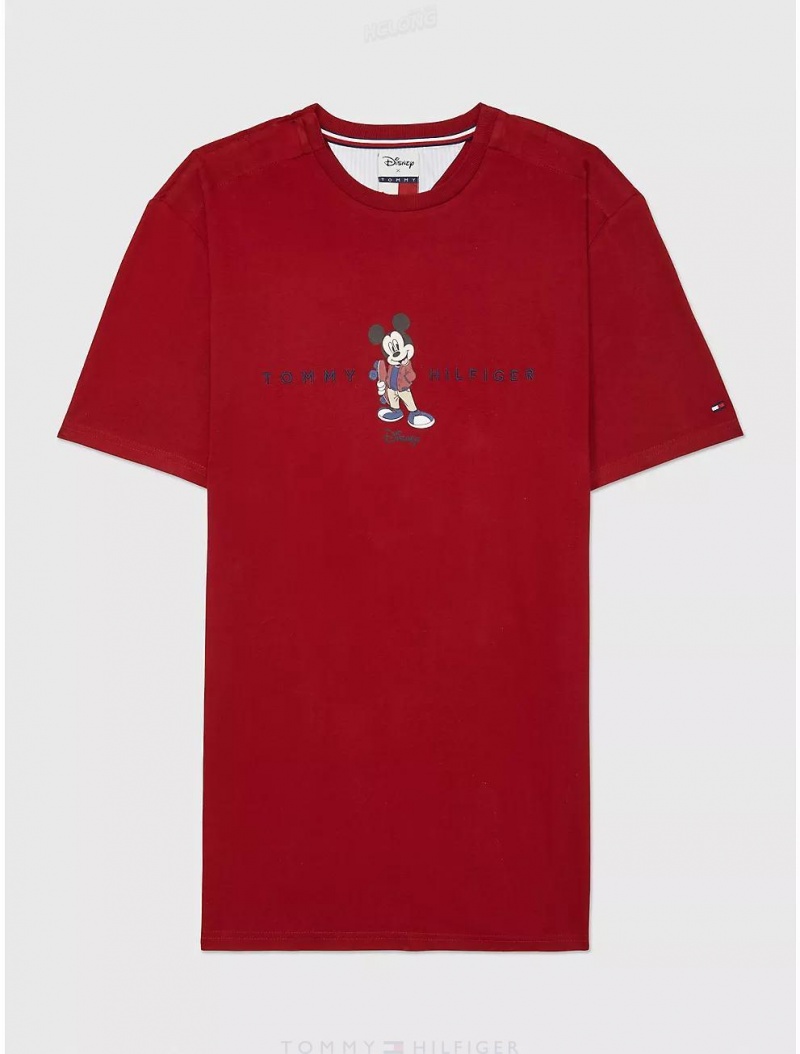 Tommy Hilfiger DISNEYxTOMMY Mickey T-Shirt Tops Regatta Red | 8916-APSUW