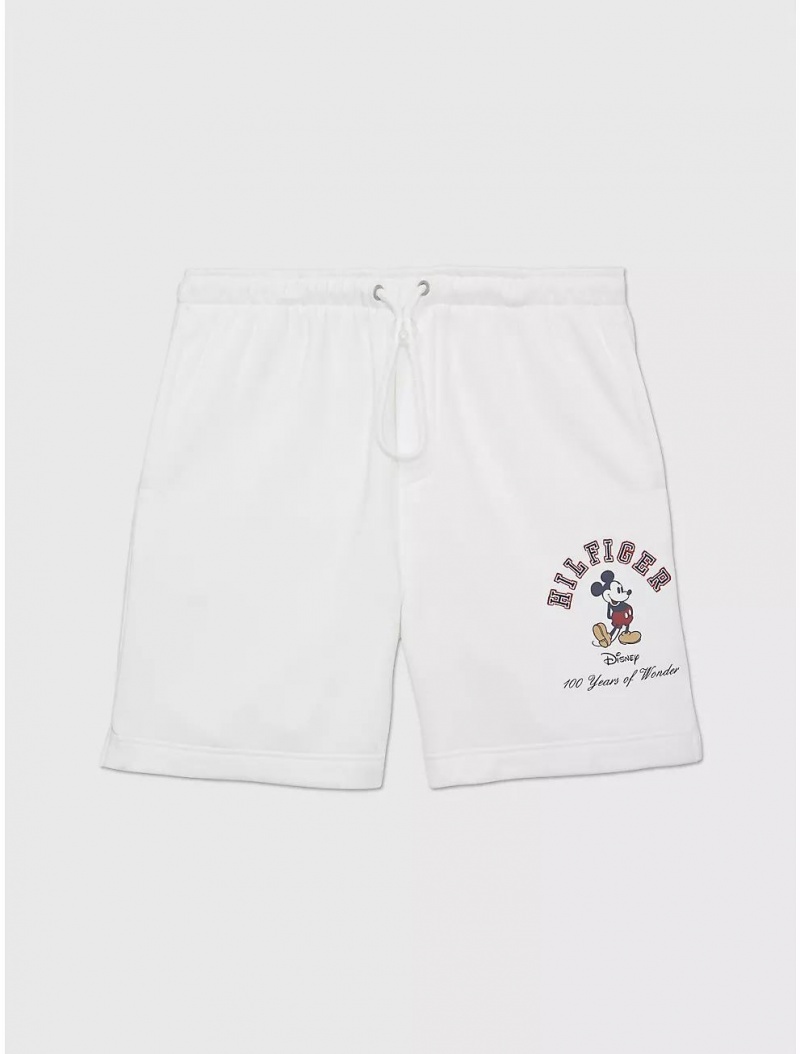 Tommy Hilfiger DISNEYxTOMMY Sweatshort Bottoms Optic White TH | 5174-XAQLJ