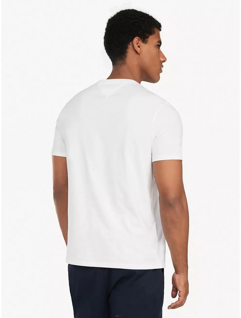 Tommy Hilfiger Essential Classic Pocket T-Shirt T-Shirts Bright White | 6239-DFBJZ