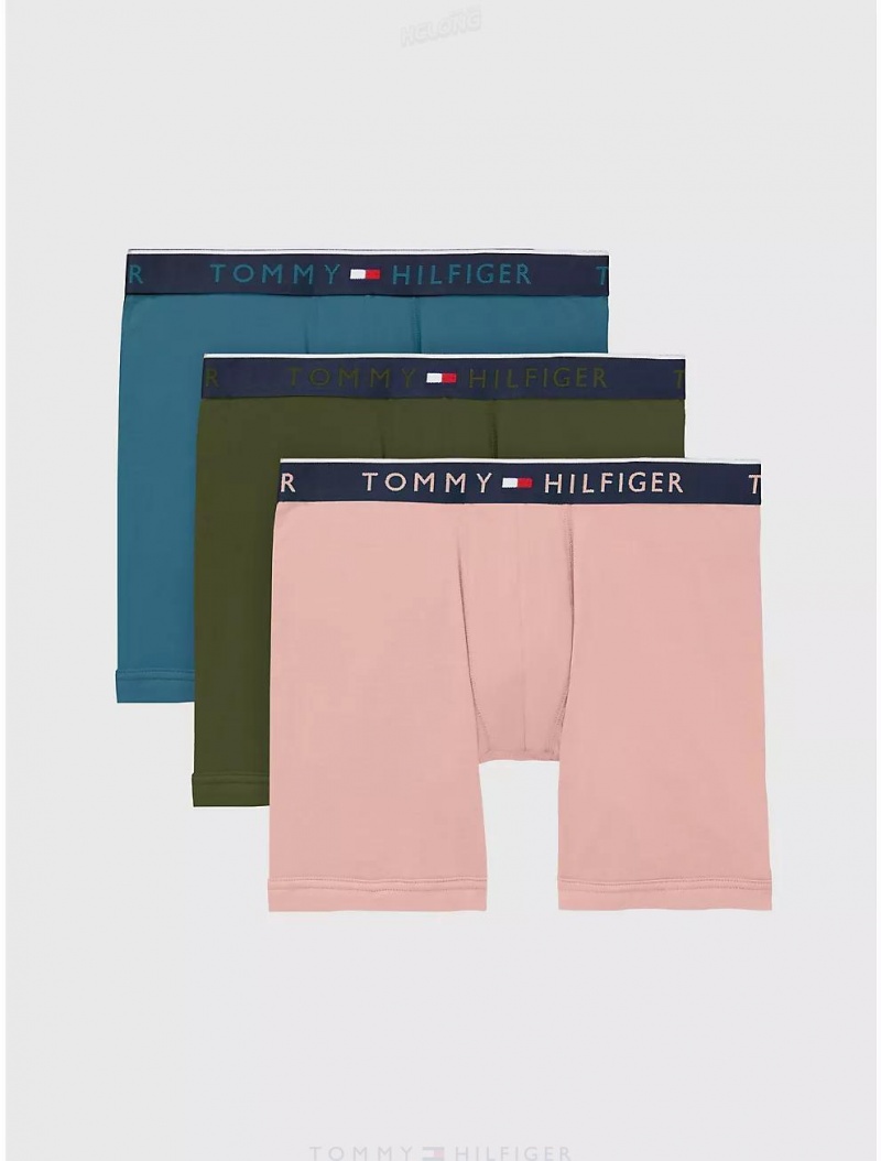 Tommy Hilfiger Essential Luxe Stretch Boxer Brief 3-Pack Underwear Blossom | 0298-DXYJZ