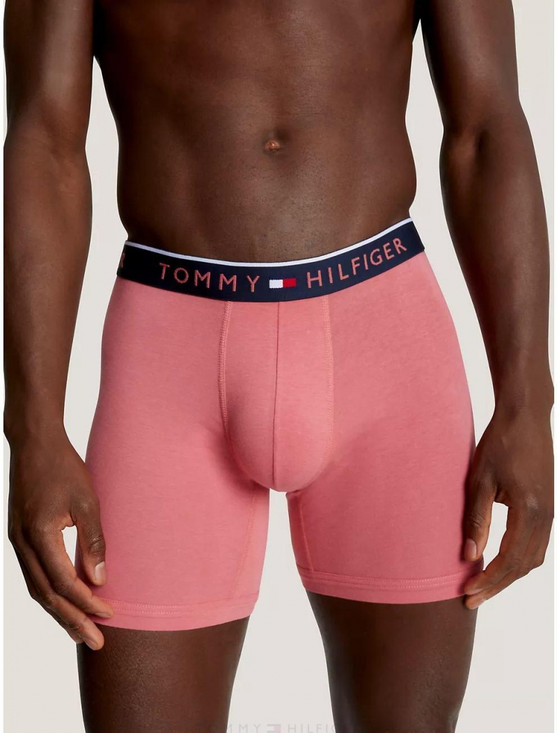 Tommy Hilfiger Essential Luxe Stretch Boxer Brief 3-Pack Underwear English Rose | 6591-KCUYA