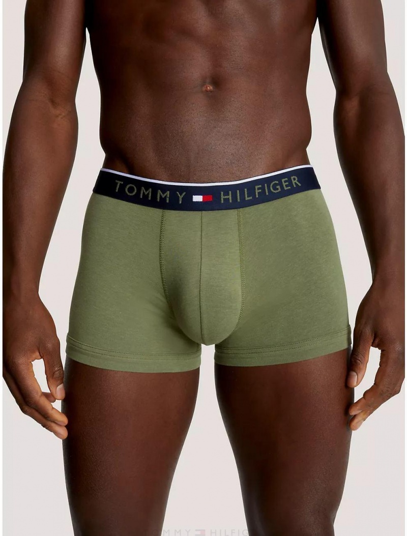 Tommy Hilfiger Essential Luxe Stretch Trunk 3-Pack Underwear Olivine | 6190-GPEBN