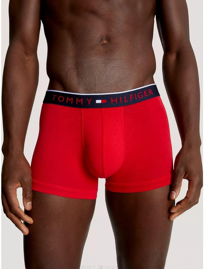 Tommy Hilfiger Essential Luxe Stretch Trunk 3-Pack Underwear Mahogany | 5782-CBMIE