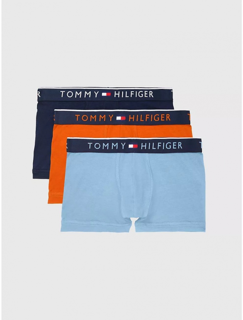 Tommy Hilfiger Essential Luxe Stretch Trunk 3-Pack Underwear Sky Blue | 1268-ZFYES