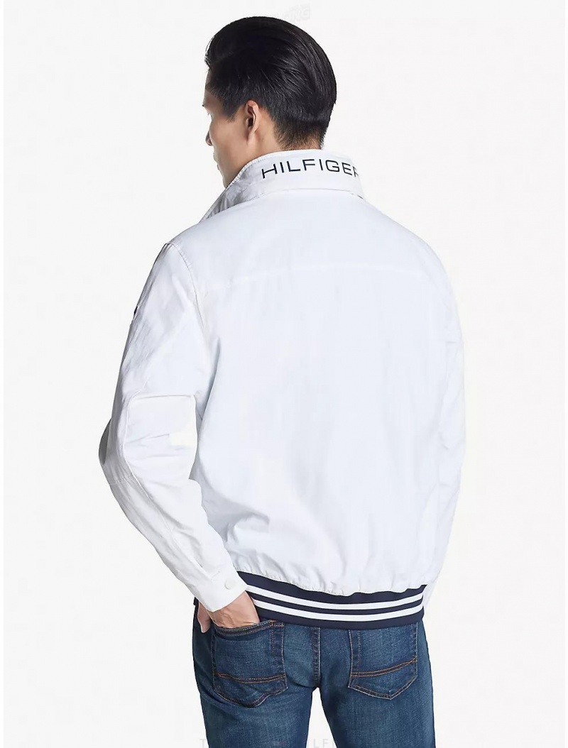 Tommy Hilfiger Essential Regatta Windbreaker Jackets Optic White | 5167-ZWJIC