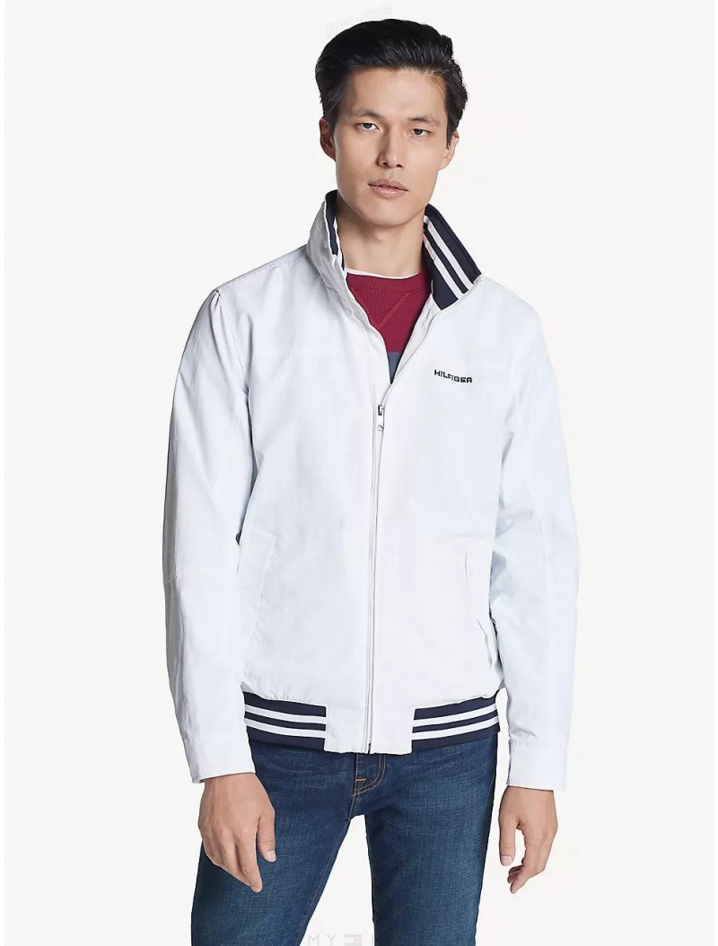 Tommy Hilfiger Essential Regatta Windbreaker Jackets Optic White | 5167-ZWJIC