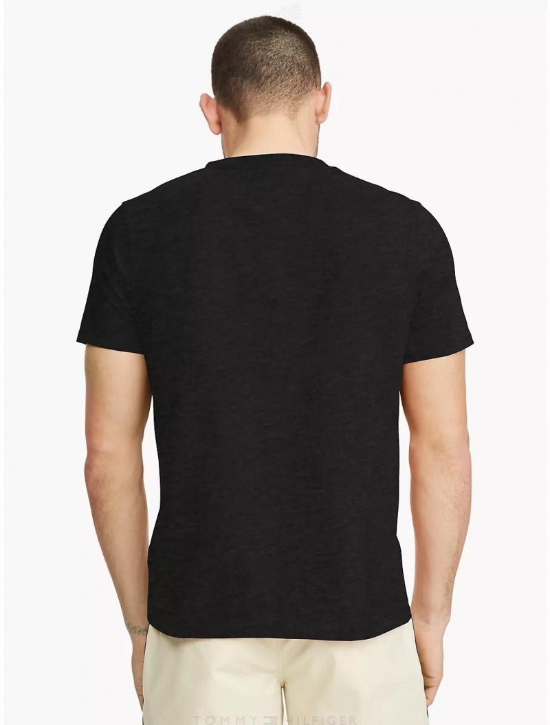 Tommy Hilfiger Essential Solid T-Shirt T-Shirts Black | 8564-QODTV