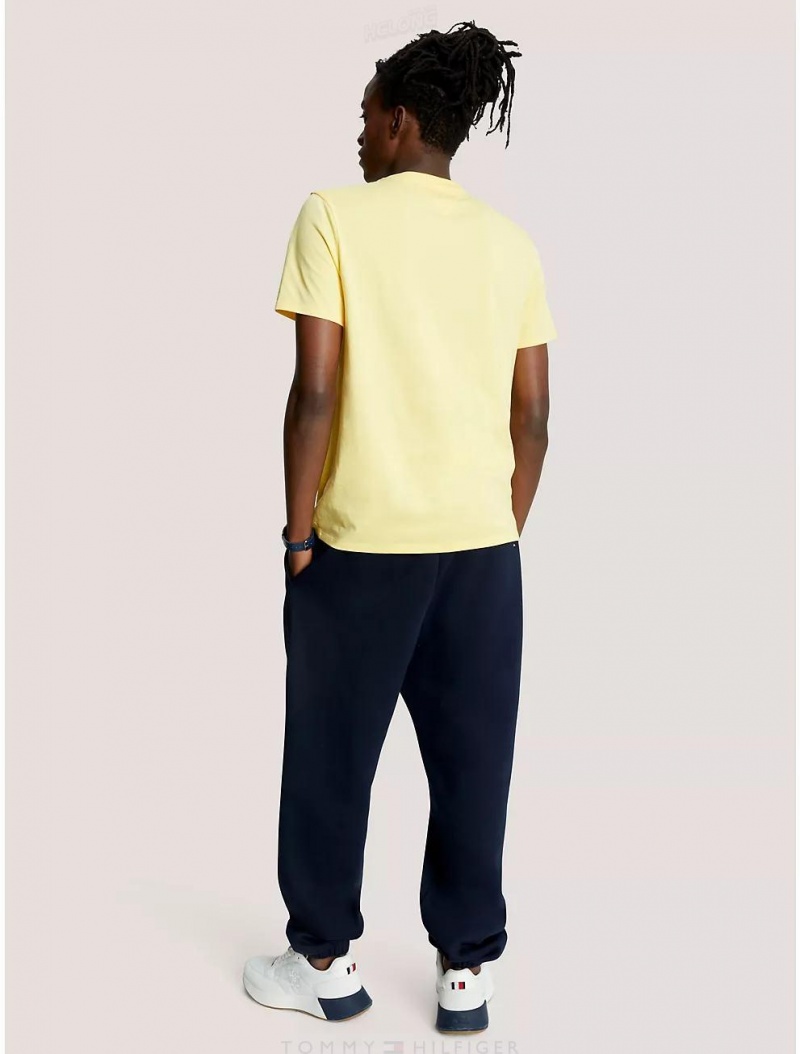 Tommy Hilfiger Essential Solid T-Shirt T-Shirts Broadway Lemon | 2756-TICEJ