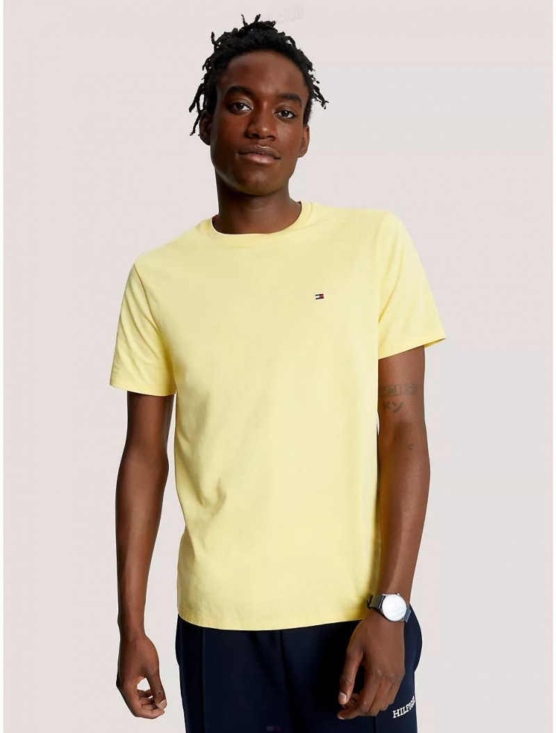 Tommy Hilfiger Essential Solid T-Shirt T-Shirts Broadway Lemon | 2756-TICEJ