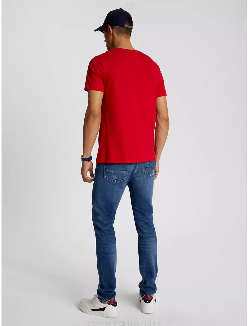 Tommy Hilfiger Essential Solid T-Shirt T-Shirts Primary Red | 9460-AHEFN