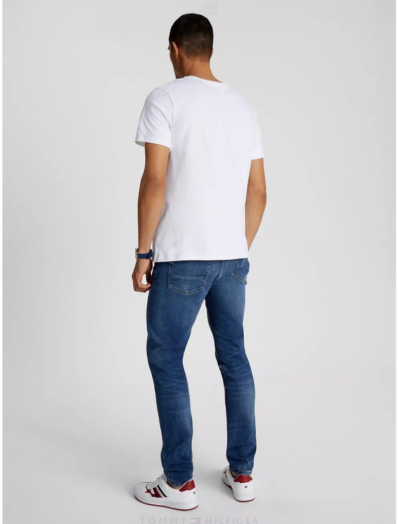 Tommy Hilfiger Essential Solid T-Shirt T-Shirts Optic White | 6307-HLSUM