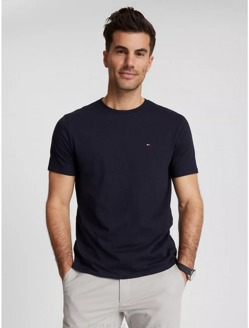 Tommy Hilfiger Essential Solid T-Shirt T-Shirts Desert Sky | 1657-PAURH