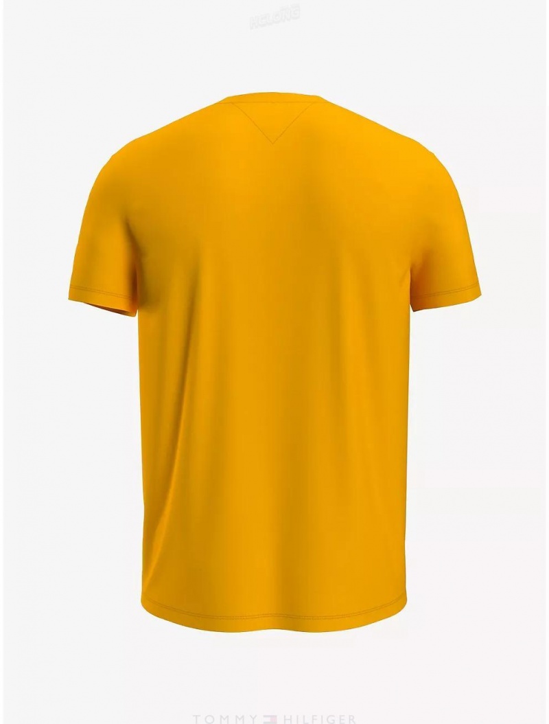 Tommy Hilfiger Essential Solid T-Shirt T-Shirts Extreme Yellow | 2648-ZJMLO