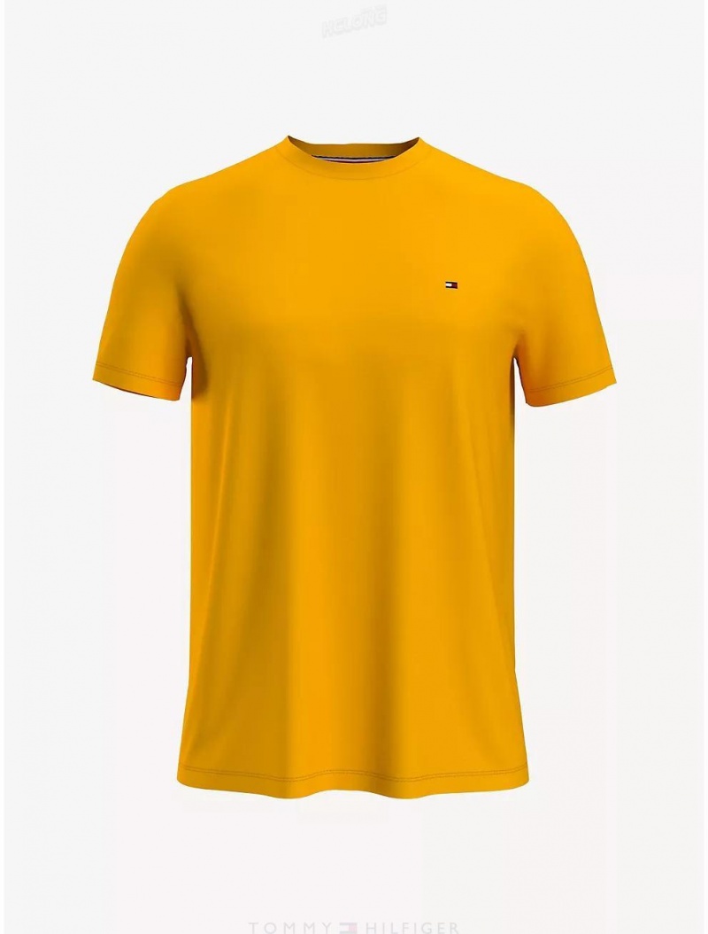 Tommy Hilfiger Essential Solid T-Shirt T-Shirts Extreme Yellow | 2648-ZJMLO