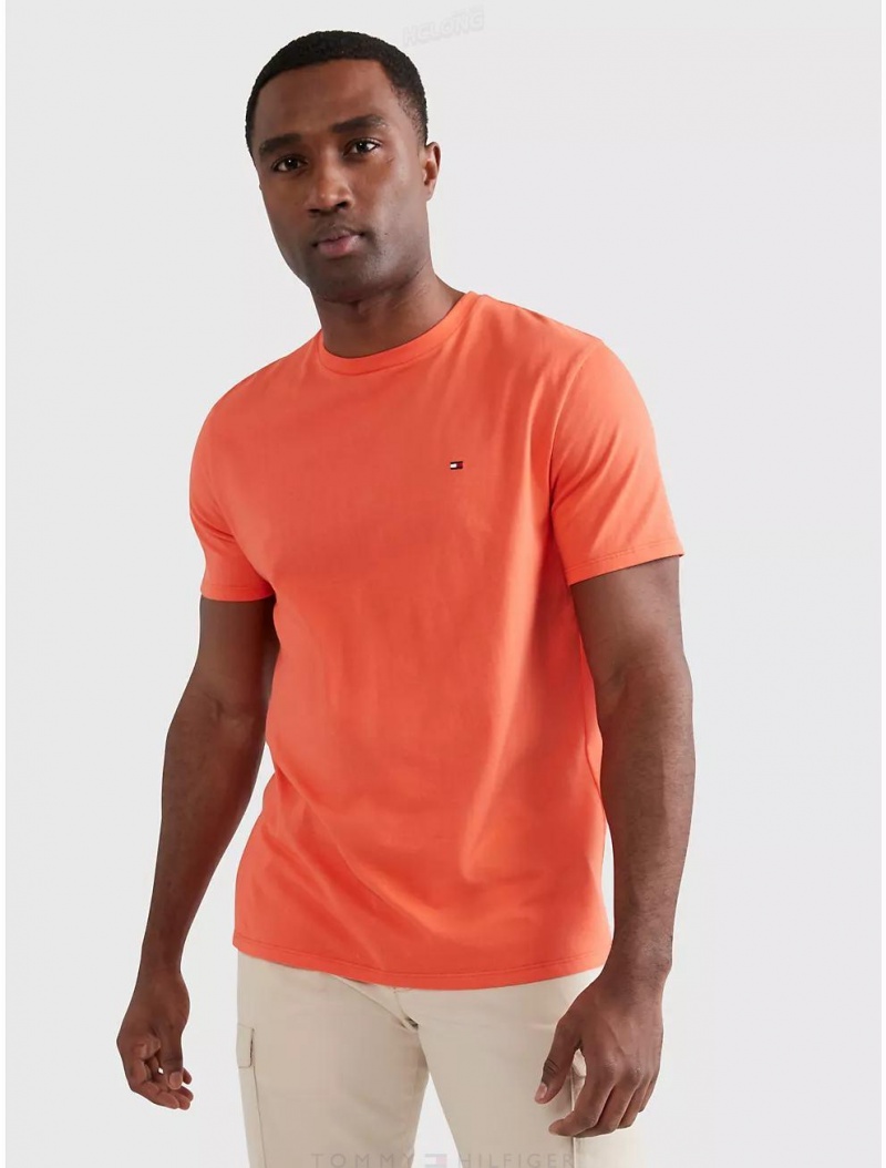 Tommy Hilfiger Essential Solid T-Shirt Tops Timeless Rose | 0689-LOWFV