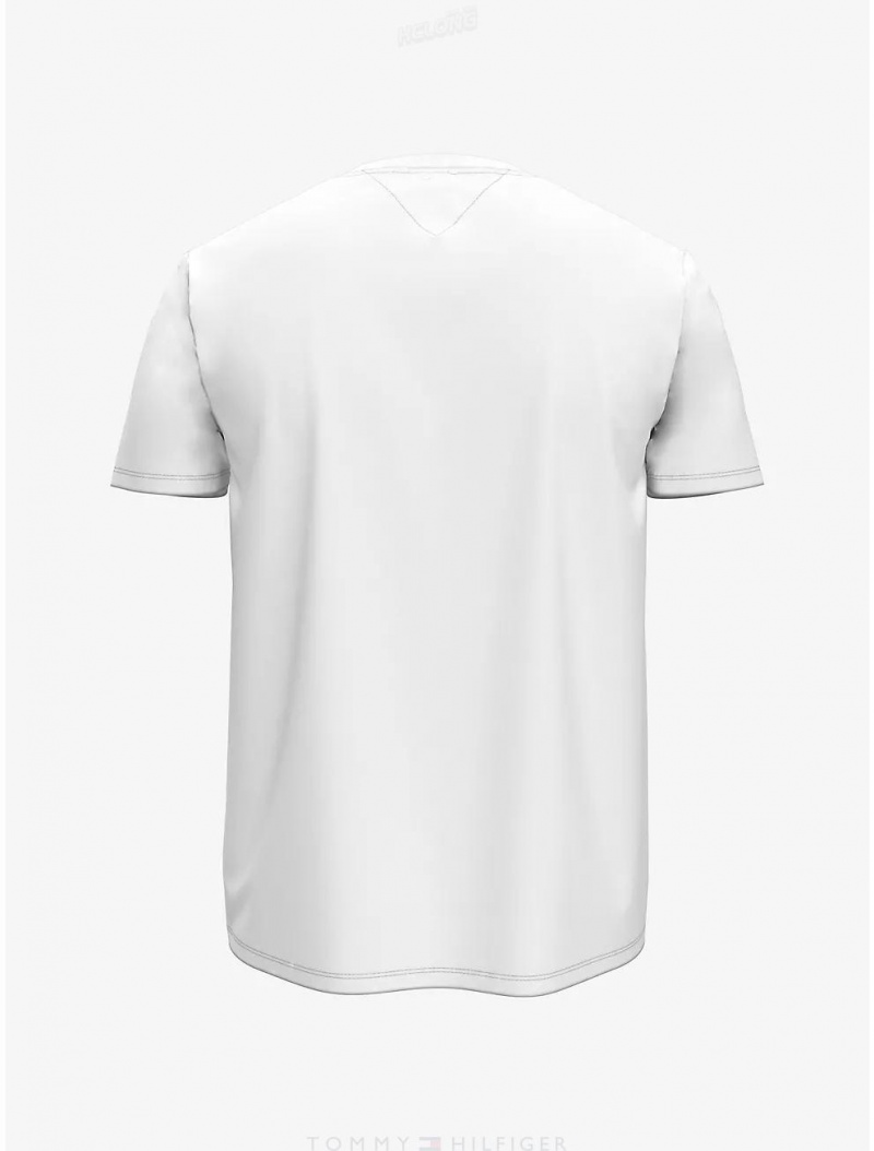 Tommy Hilfiger Essential V-Neck T-Shirt Tops Bright White | 3207-FCANZ