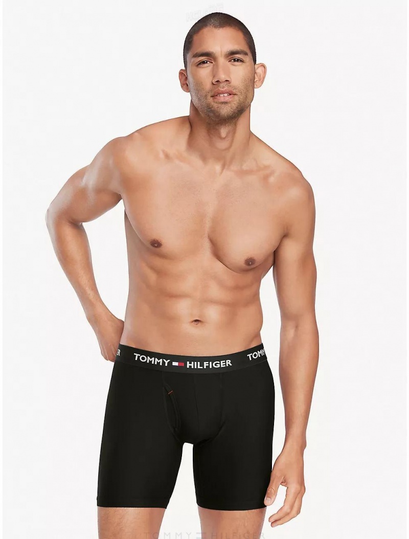 Tommy Hilfiger Everyday Micro Boxer Brief 3-Pack Underwear Black | 9510-JTPFC