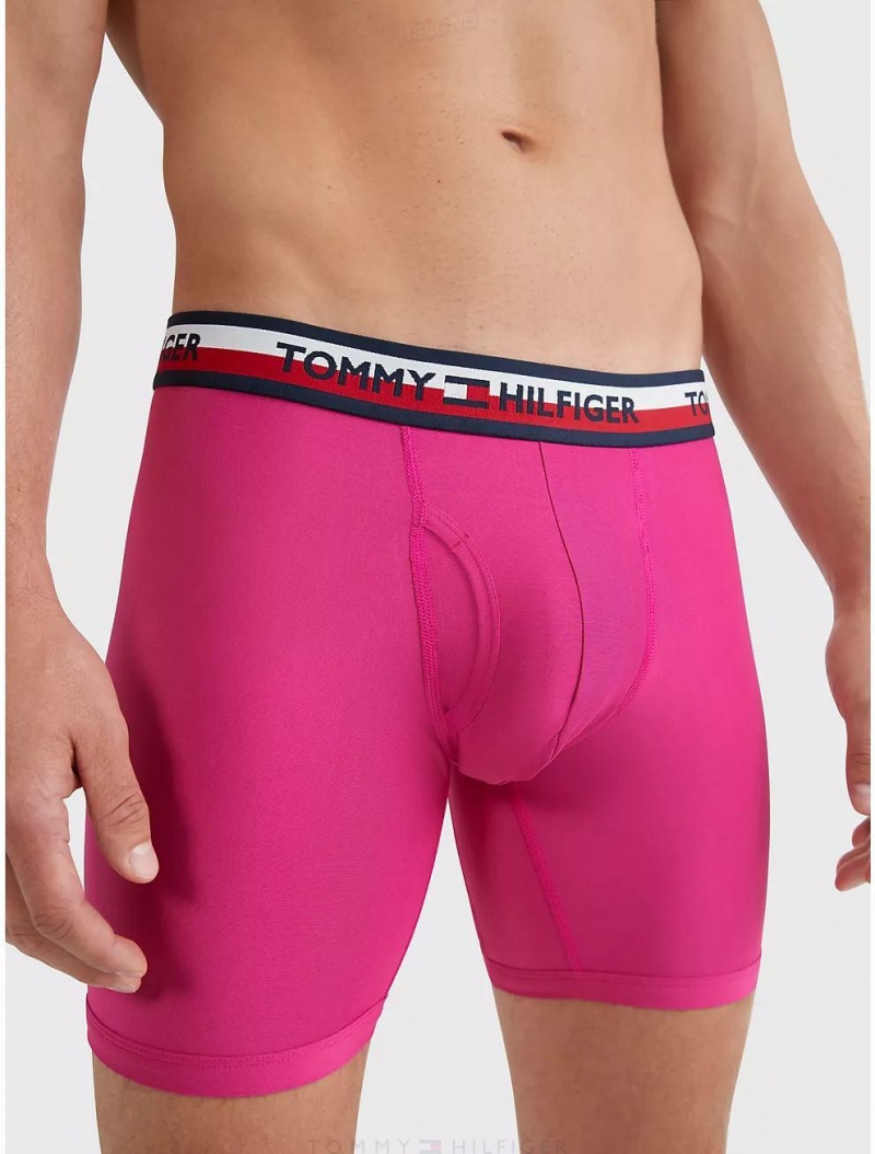 Tommy Hilfiger Everyday Micro Boxer Brief 3-Pack Underwear Magenta | 6574-NCOSW