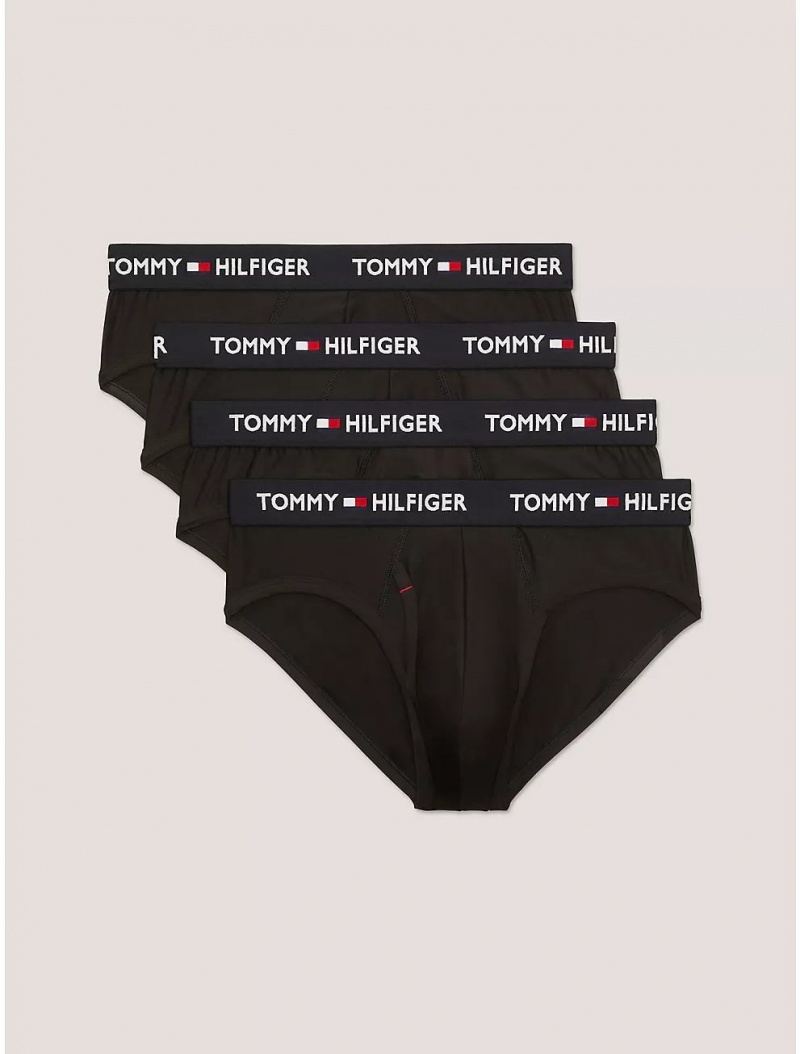 Tommy Hilfiger Everyday Micro Brief 4-Pack Underwear Black | 4689-KEXNQ