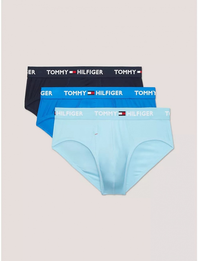 Tommy Hilfiger Everyday Micro Brief 4-Pack Underwear Blue Multi | 2164-QTKIS