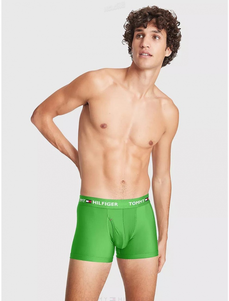 Tommy Hilfiger Everyday Micro Trunk 3-Pack Underwear Lime | 1027-EJNXA