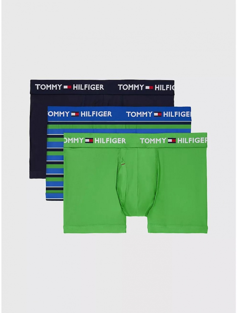 Tommy Hilfiger Everyday Micro Trunk 3-Pack Underwear Lime | 1027-EJNXA