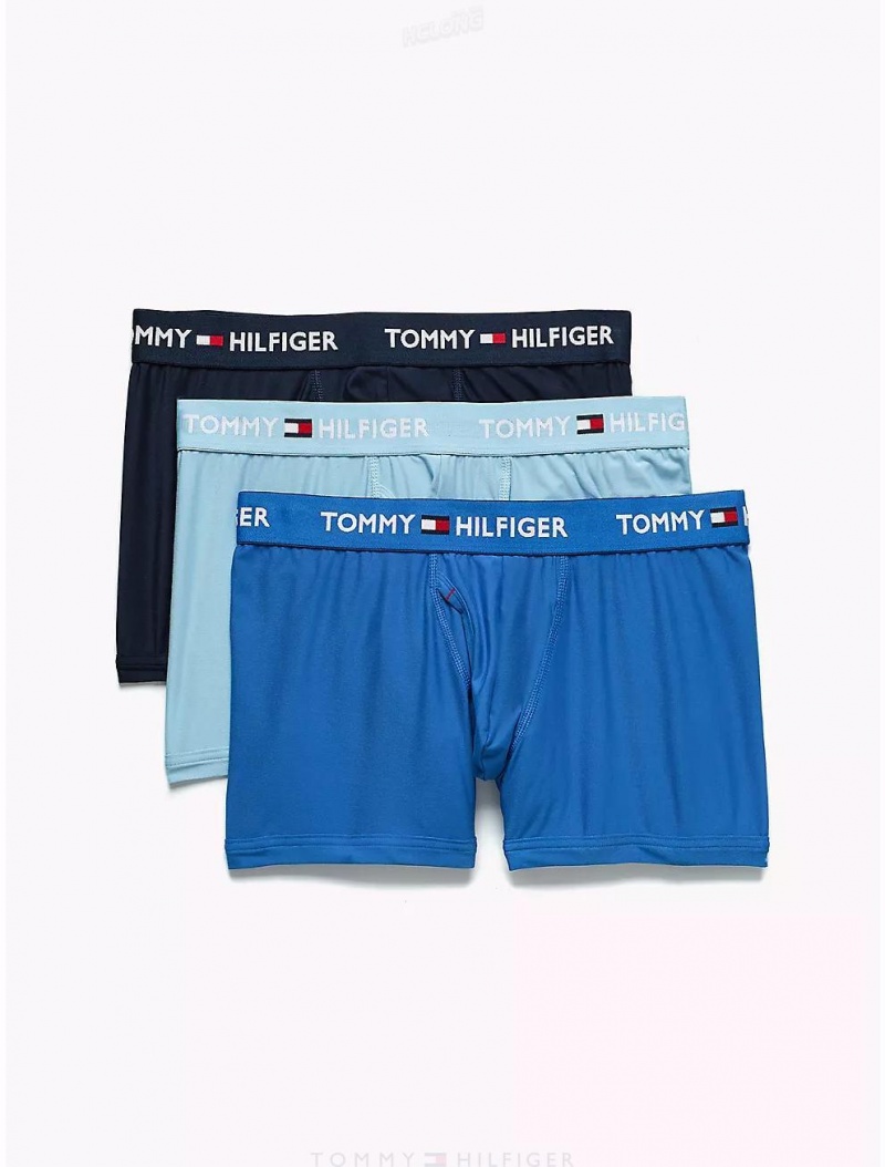 Tommy Hilfiger Everyday Micro Trunk 3-Pack Underwear Blue Multi | 4385-CINRQ