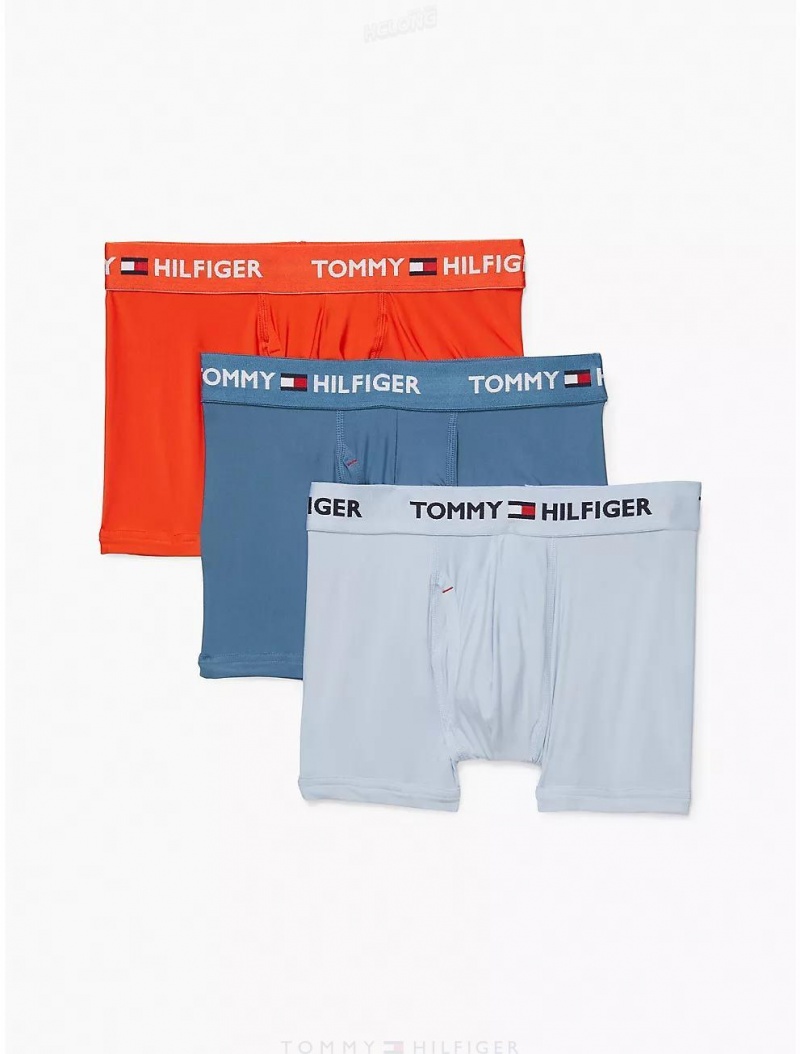 Tommy Hilfiger Everyday Micro Trunk 3-Pack Underwear Grey/Blue/Orange | 4759-UNYCP